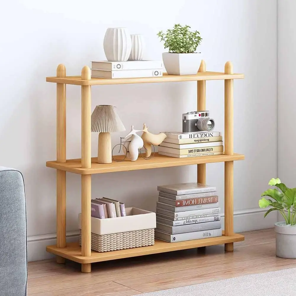 Home Office Bookshelves - 3단 목재 책장 - 개방형 책