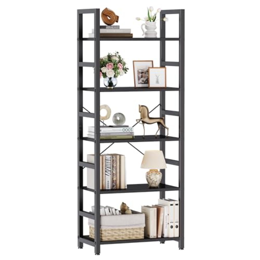 Home Office Bookshelves - 5단 책장, 모던한 높이의 책장, 거실,