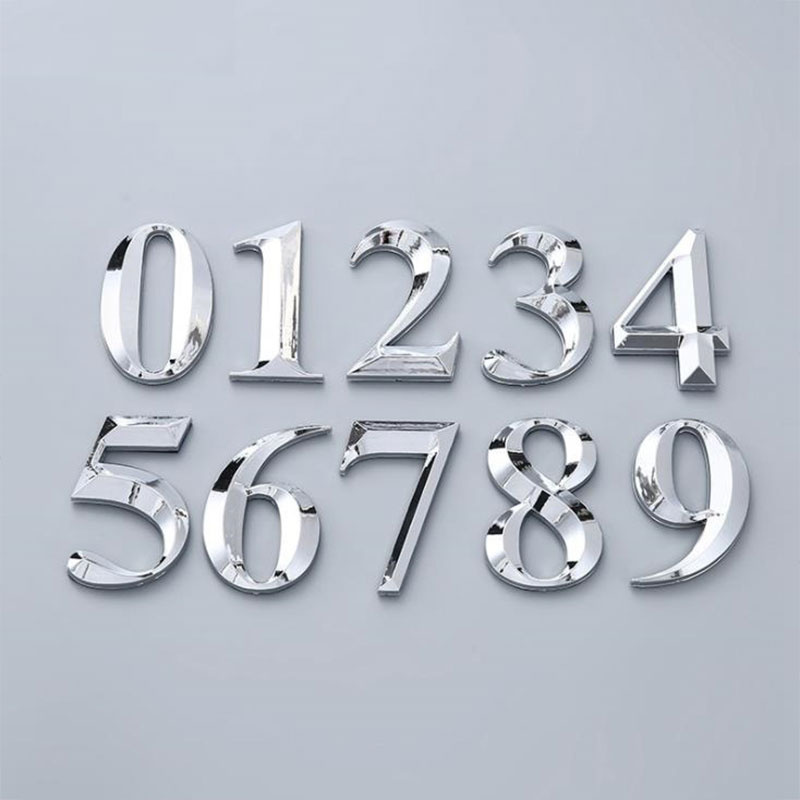 Home Office Number - 자체 접착식 3D 번호 스티커, 방