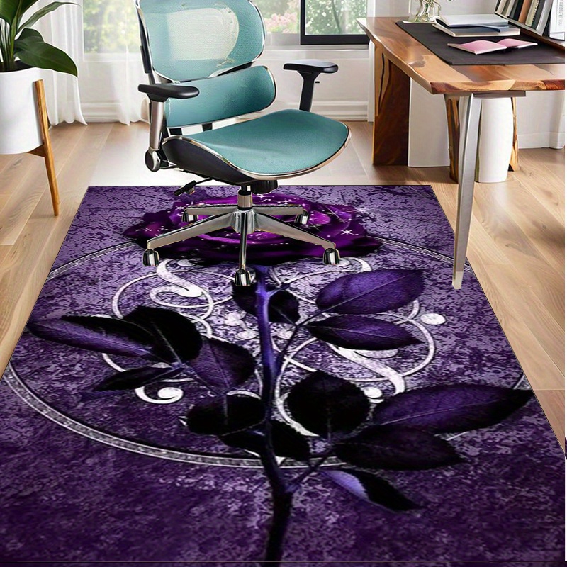 Home Office Interior Design - 우아한 사무실 장식을 위한 보라색 잎
