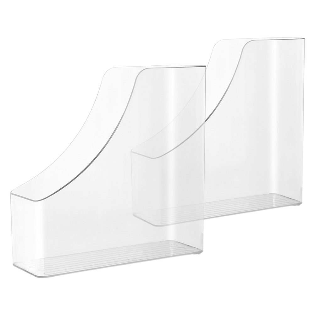 Home Office And Library - 2Pcs 클리어 파일 박스 잡지, 책,