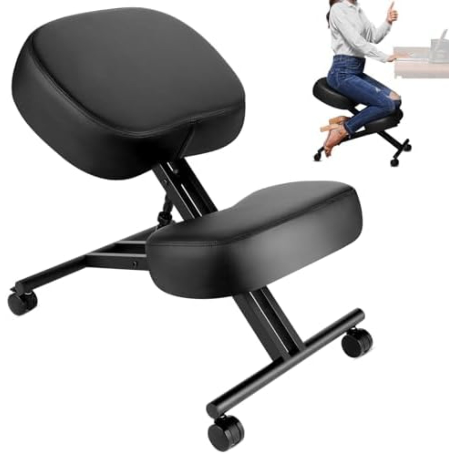 Home Office Chair - 인체공학적 무릎꿇이 의자, 높이 조절 가능하고