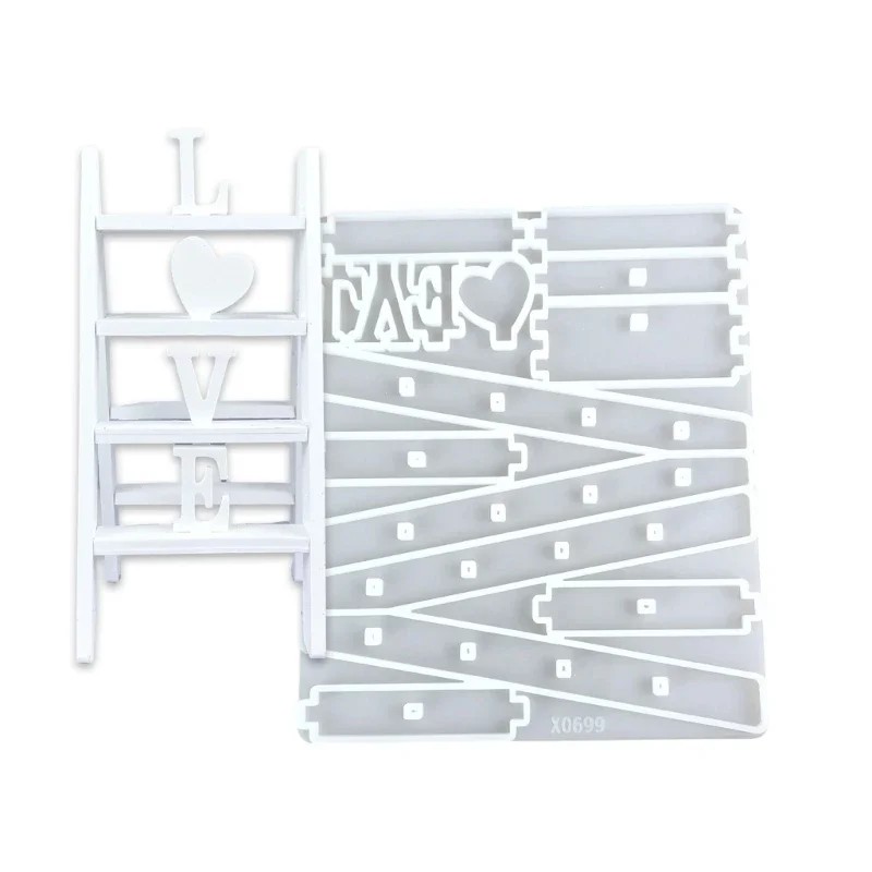 Home Office Architecture - 1세트 DIY 실리콘 사다리 모양 몰드,