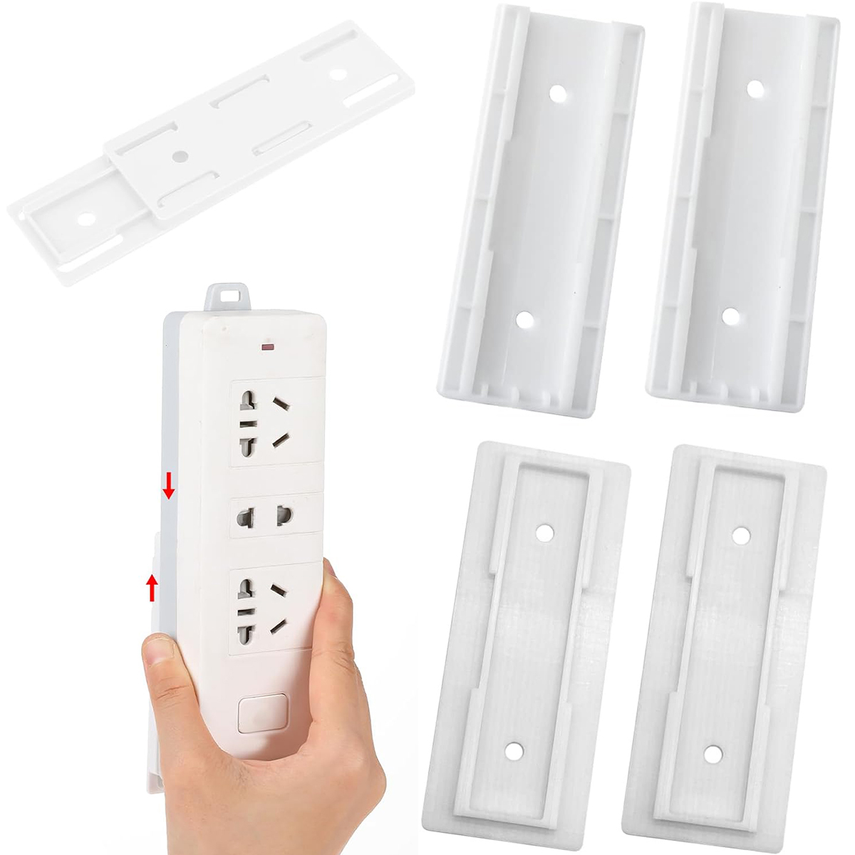 Power Strip Desk - 2/4개입 무타공 파워 스트립 홀더 –