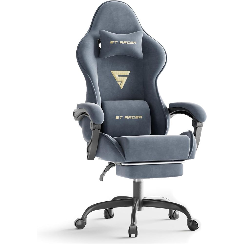 Home Office Chair - 인체공학적 게이밍 의자(발받침대 및 마사지 기능