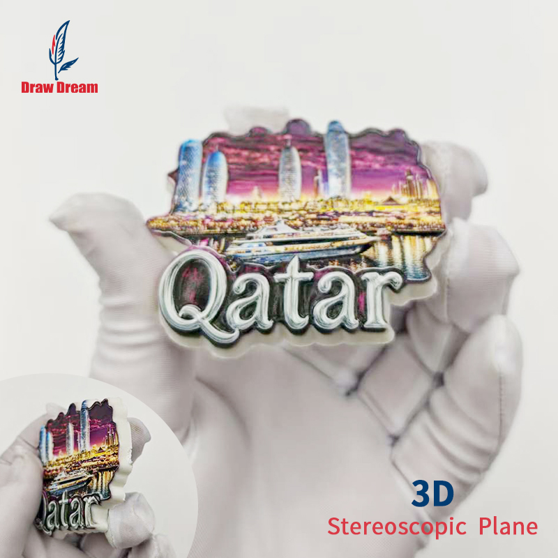 카타르 3D 냉장고 자석 1개, 도시 위에서 촬영한 세 - Home Office Qatar 리뷰 및 가격