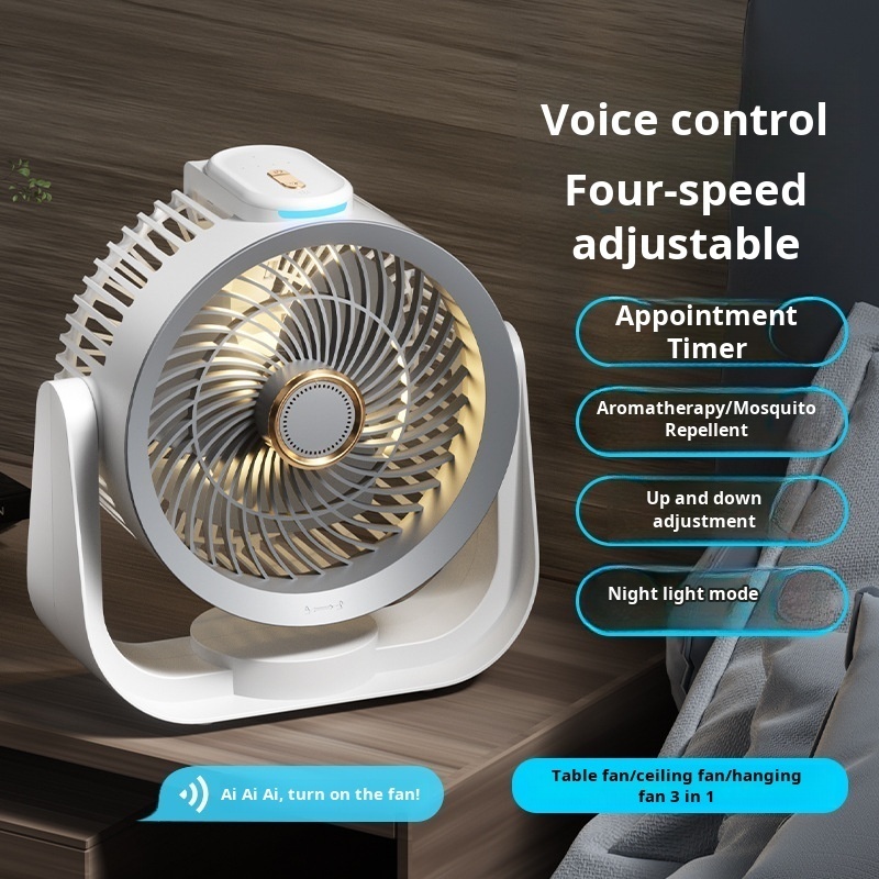 스마트 데스크 팬 음성 활성화 야간 조명 4단 속도 조 - Home Office Gadgets 리뷰 및 가격
