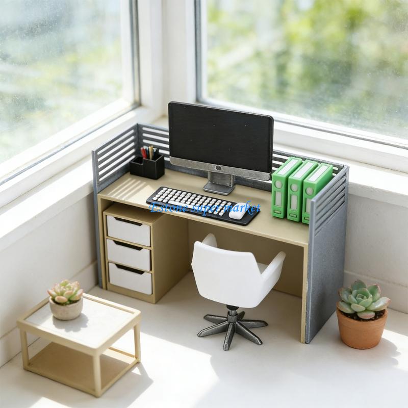090B 의자 및 액세서리 인형 집 장식이 포함된 소형 - Home Office Architecture 리뷰 및 가격