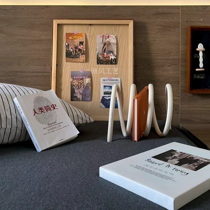 창의적인 미니멀리스트 금속 잡지 꽂이 데스크탑 책 전시 - Home Office Bookshelves 리뷰 및 가격