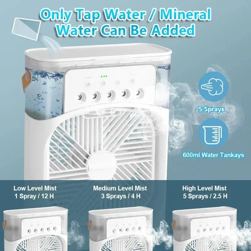 휴대용 3 in 1 데스크탑 에어쿨러 팬, 가습기, L - Home Office Gadgets 리뷰 및 가격