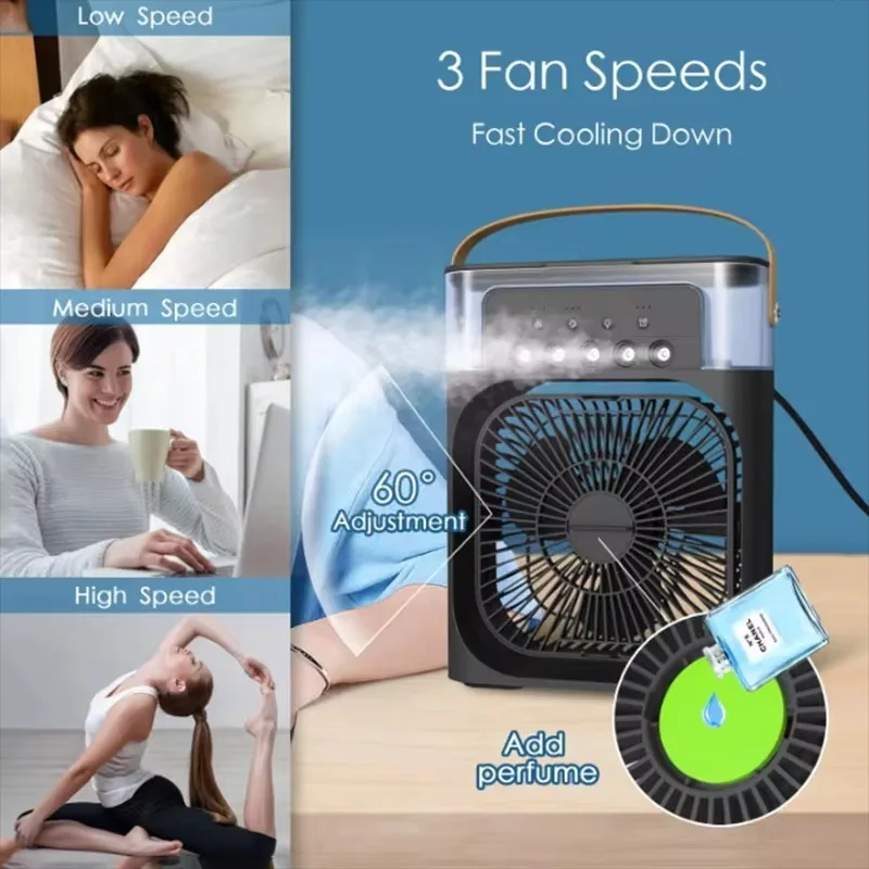 휴대용 3 in 1 데스크탑 에어쿨러 팬, 가습기, L - Home Office Gadgets 리뷰 및 가격