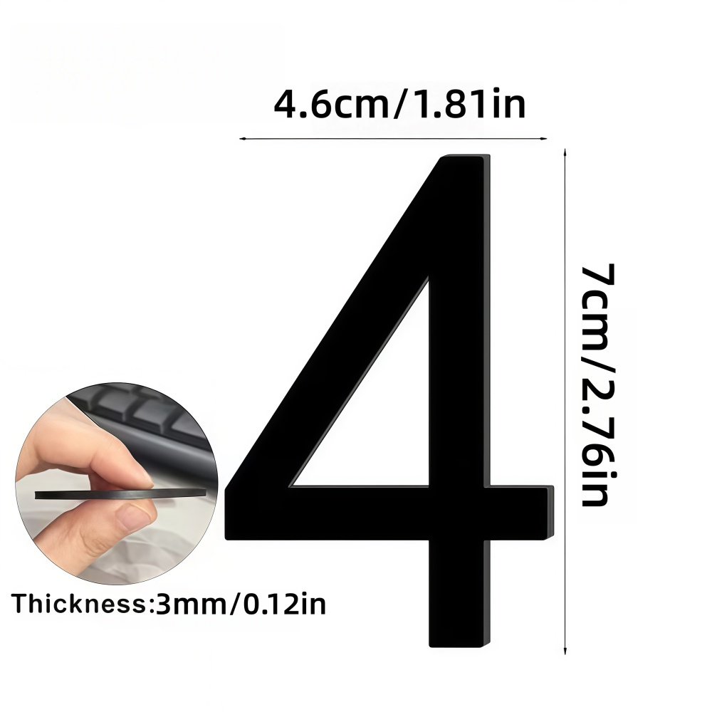 1pc 3d 자리 숫자 집 번호 자체 접착 도어 플레이 - Home Office Number 리뷰 및 가격