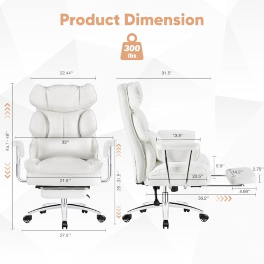 임원용 홈 오피스 책상 의자 - 인체공학적 높은 등받이 - Home Office Chair 리뷰 및 가격