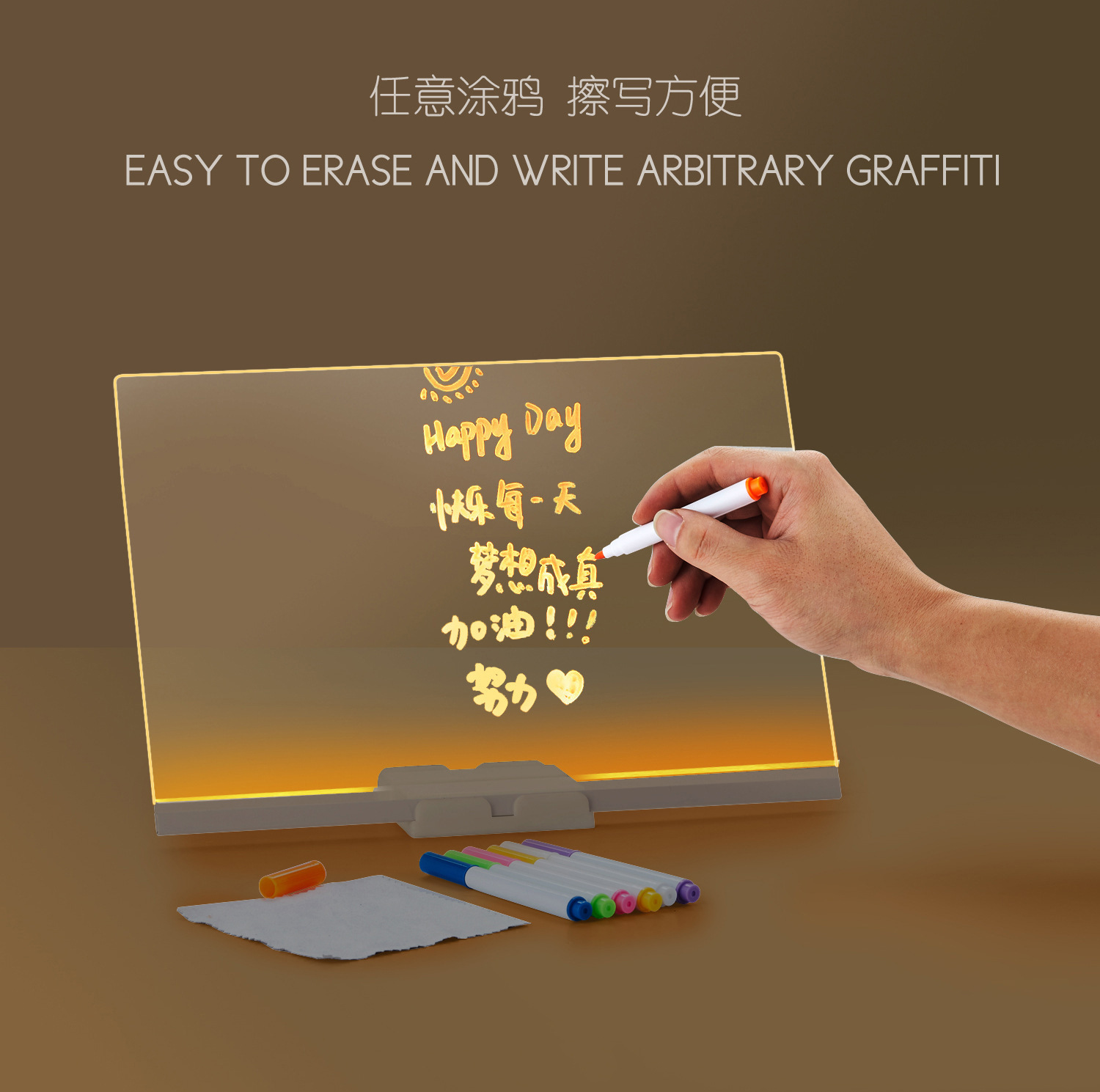 DIY 아크릴 LED 라이트 보드 지울 수 있는 글로우 - Home Office Gadgets 리뷰 및 가격