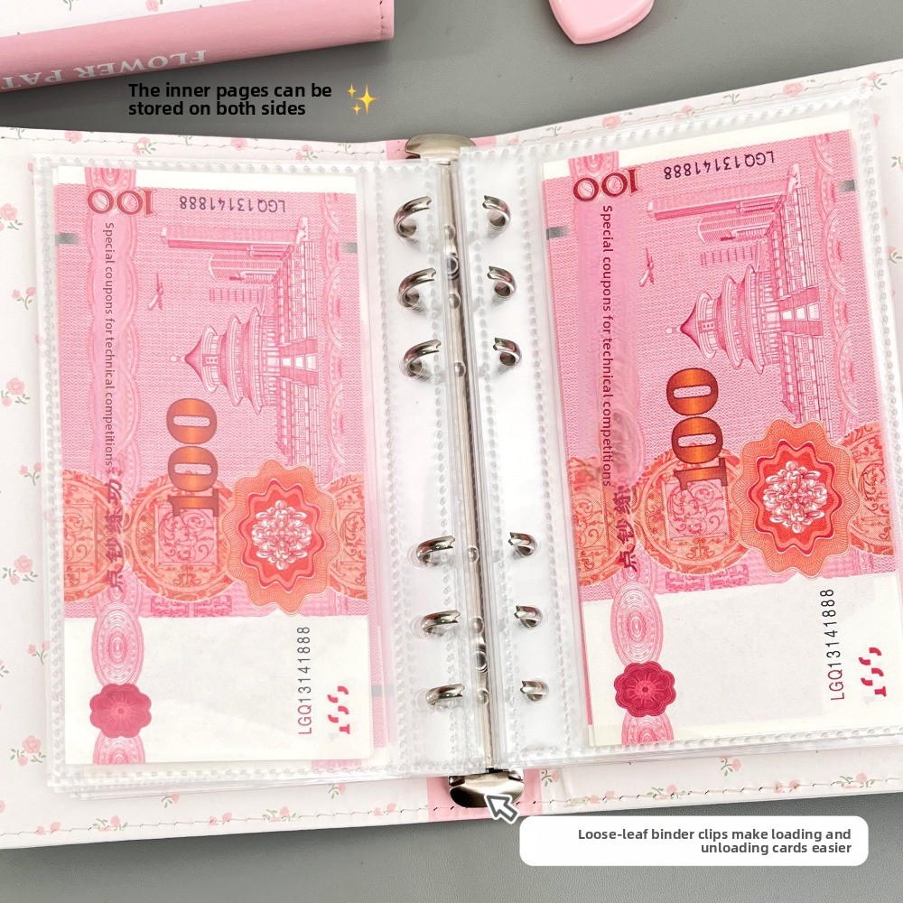 새로운 PU 가죽 머니 세이빙 바인더 A6 사이즈 투명 - Home Office Budget 리뷰 및 가격