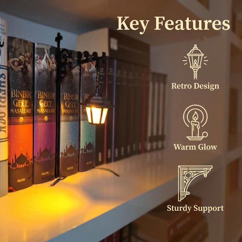 1-5PCS 할로윈 빈티지 LED 책꽂이 장식 조명,  - Home Office And Library 리뷰 및 가격