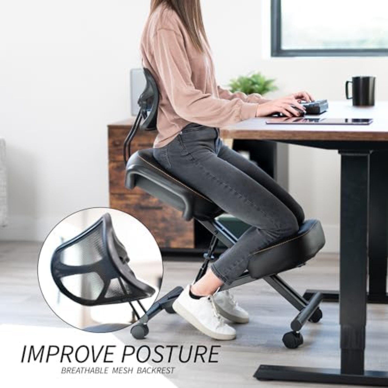 DRAGONN 인체공학적 등받이가 있는 무릎꿇이 의자, - Home Office Chair 리뷰 및 가격