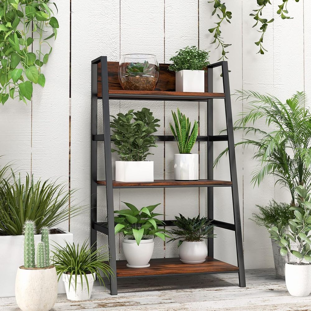 3단 목재 산업용 책장, 금속 프레임, 넘어짐 방지 기 - Home Office Bookshelves 리뷰 및 가격