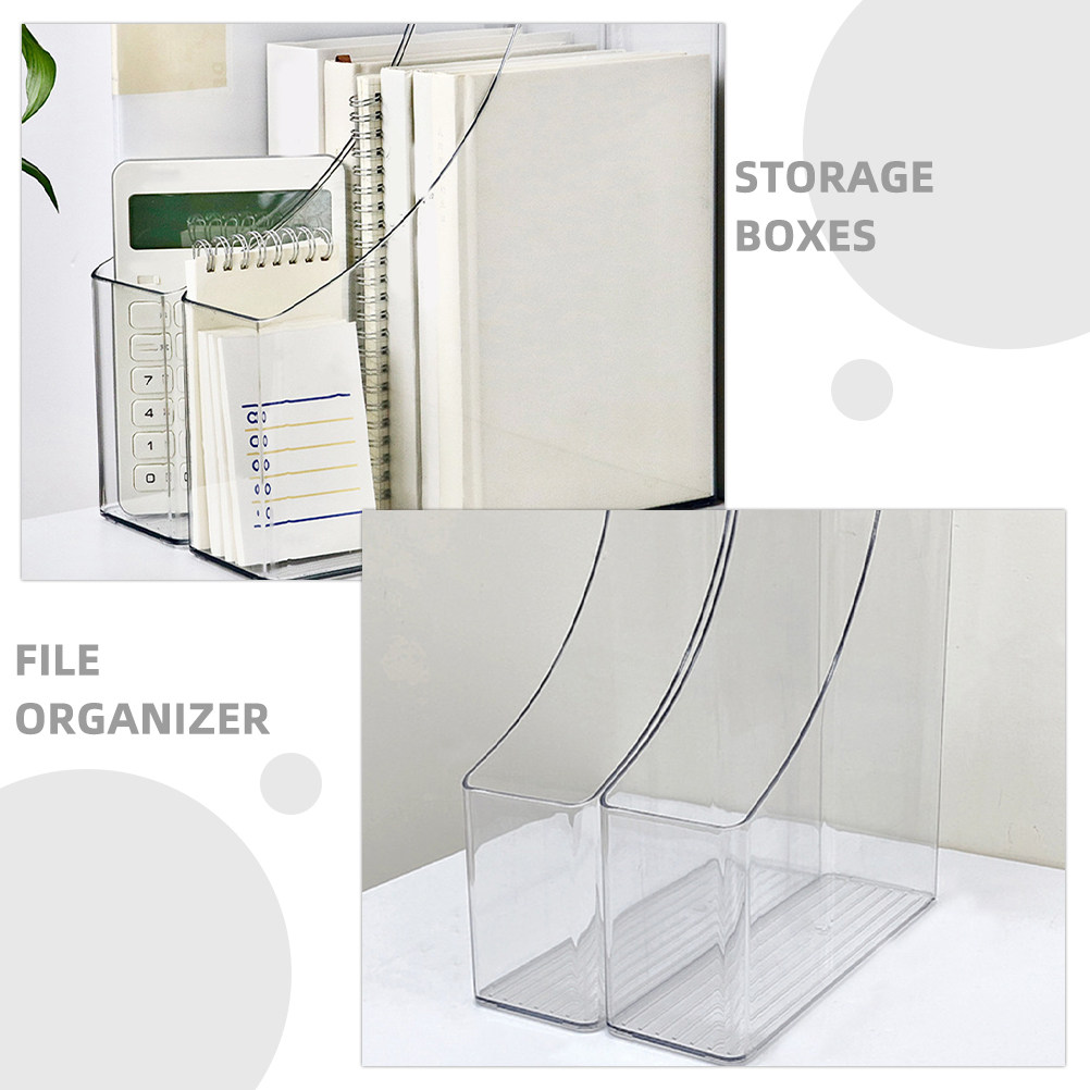 2Pcs 투명 파일 주최자 잡지, 책, 편지, 사무실, - Home Office And Library 리뷰 및 가격