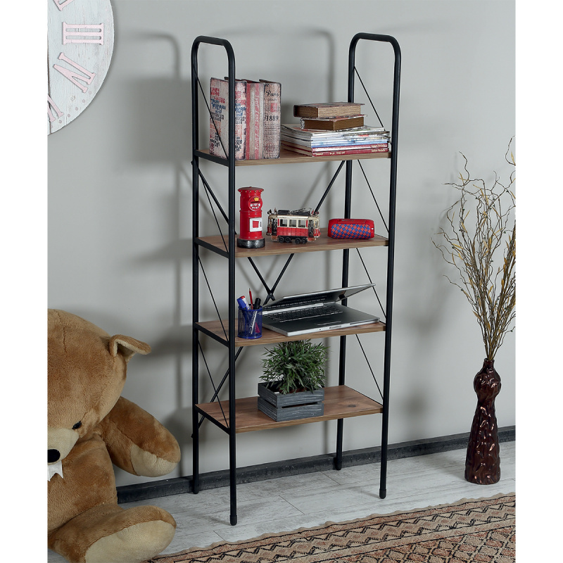 현대적인 산업풍 메탈 프레임 원목 책장 오픈형 디스플레 - Home Office Bookshelves 리뷰 및 가격