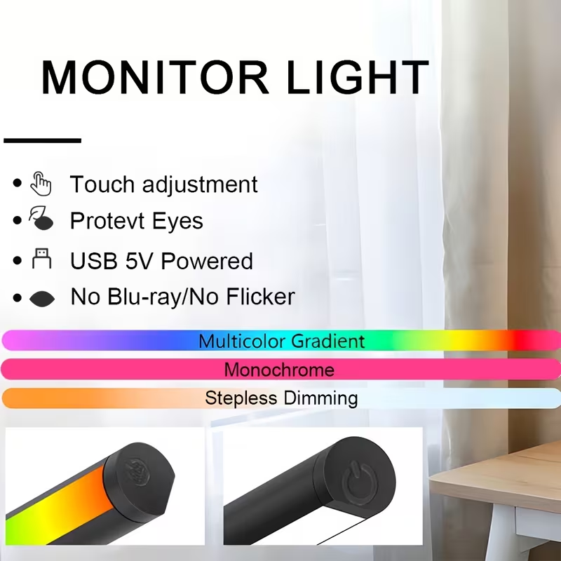 LED 컴퓨터 스크린 걸이형 라이트 바 USB 모니터  - Home Office Gadgets 리뷰 및 가격