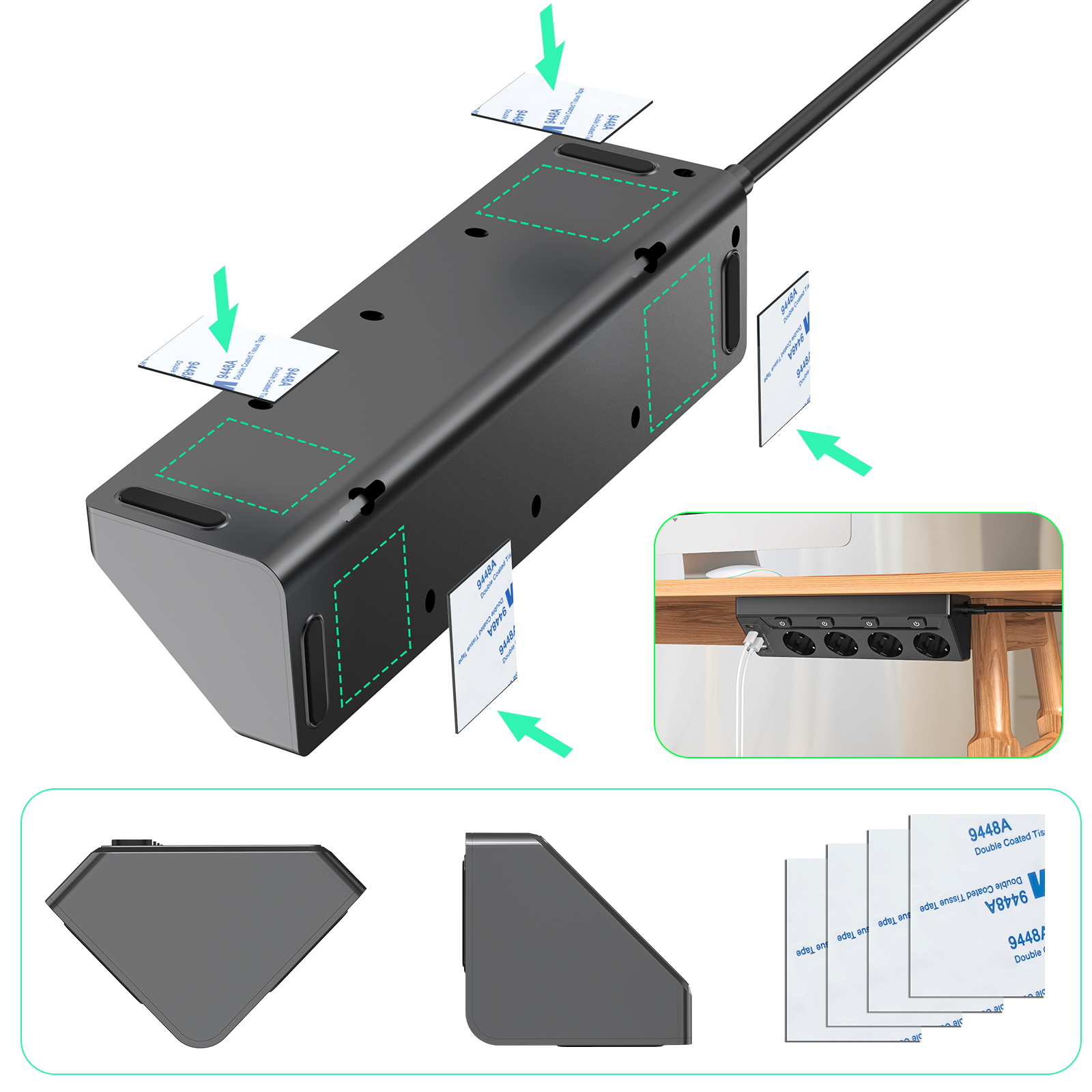 유로 표준 멀티 플러그 데스크탑 파워 보드 2개의 US - Power Strip Desk 리뷰 및 가격
