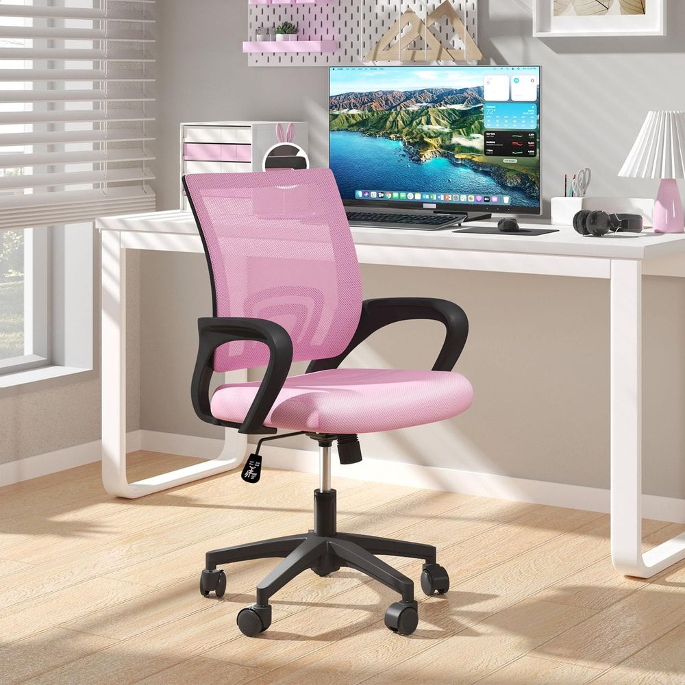 핑크색 인체공학적 메쉬 사무용 의자 2개 세트 - 요추 - Home Office Chair 리뷰 및 가격